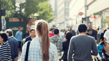 Crowd walking