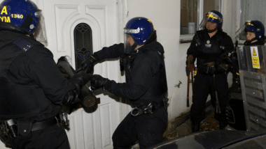 Drugs raid police