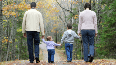 Family walking together