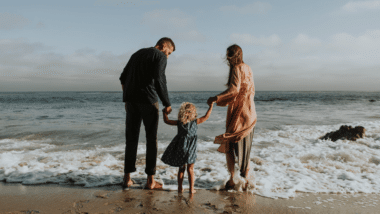 Family on a beach